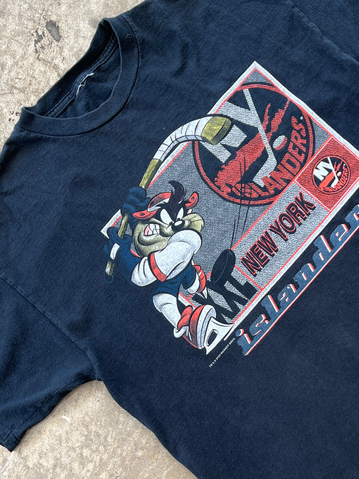Y2K 2000 NHL New York Taz Looney Tunes Tee
