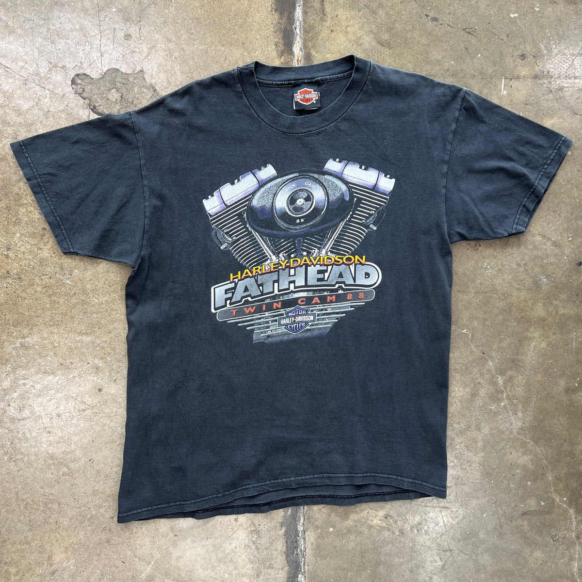 1998 Harley Davidson Fathead Twin Cam Motorcycle Tee