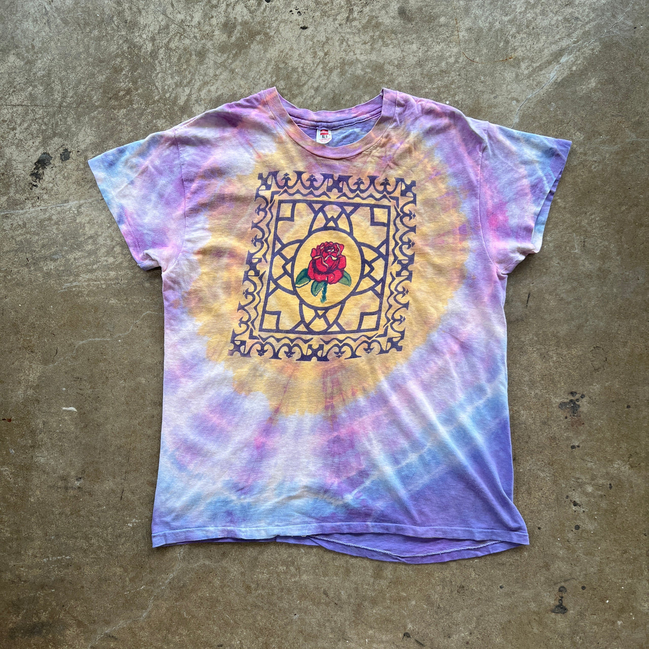 1979 Ed Donohue Grateful Dead Rose Tie Dye Single Stitch Tee