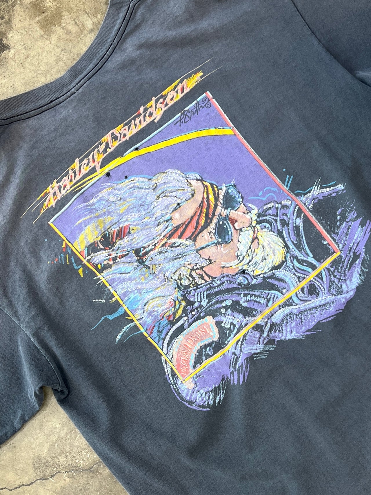 1993 Harley Davidson Paul Smith Righteous Rider Art Tee