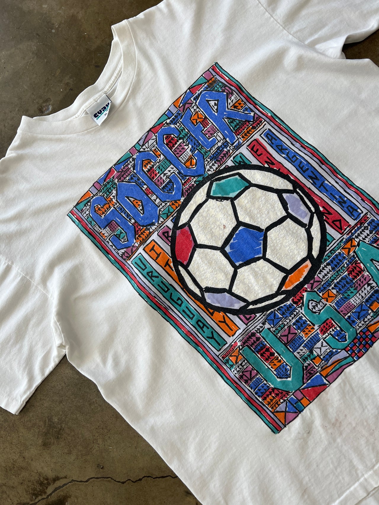 Single Stitch USA Soccer Tee