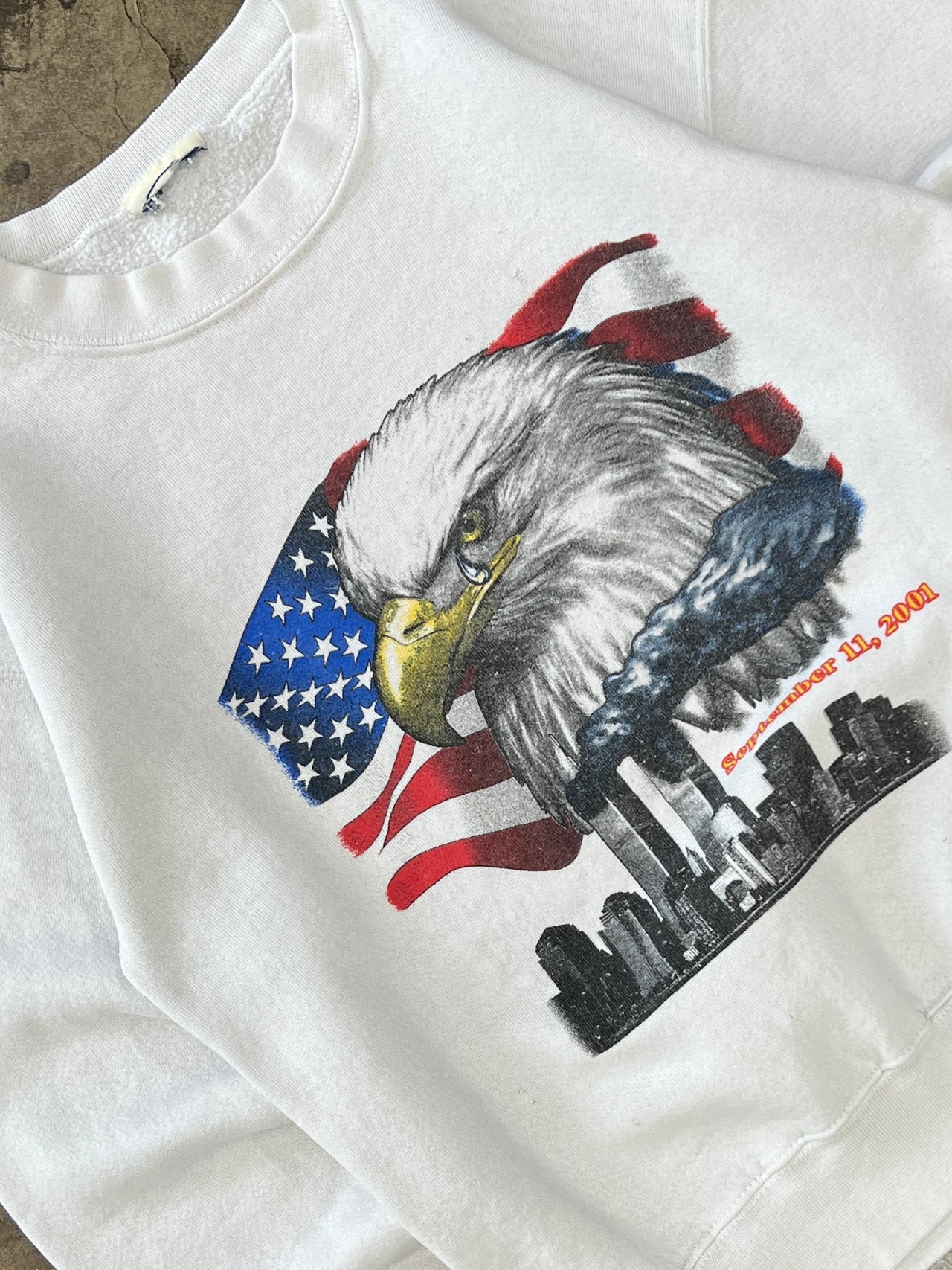 2001 9/11 American Eagle Twin Towers Memorial Crewneck
