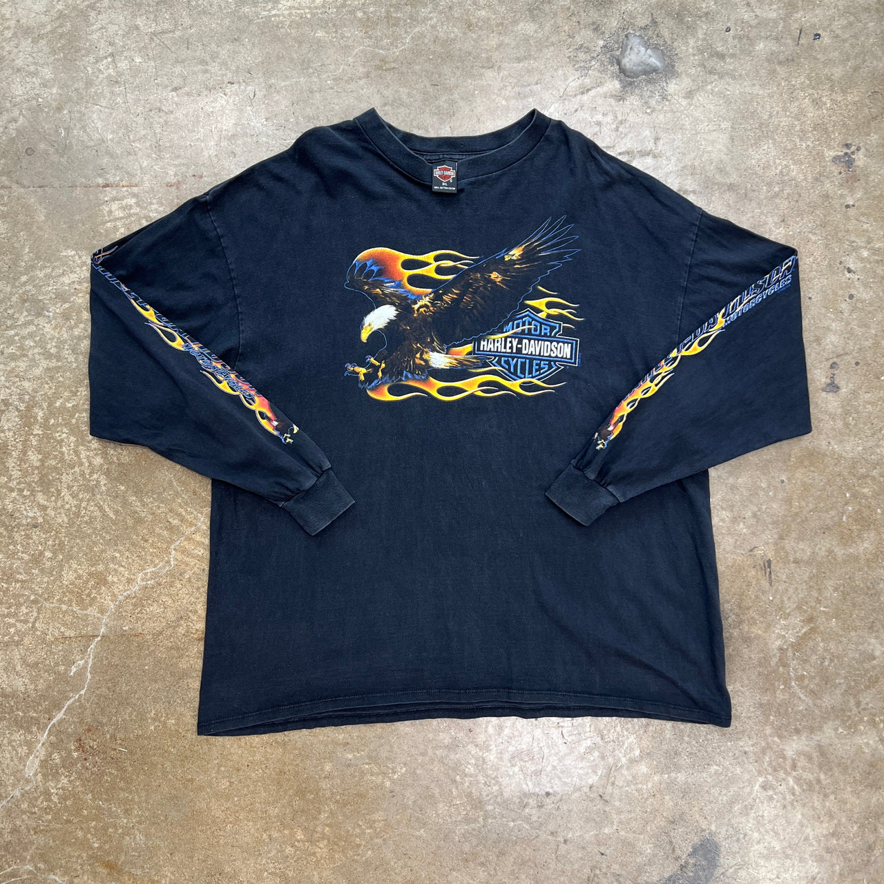 1999 Harley Davidson Eagle Flame Motorcycle Long Sleeve