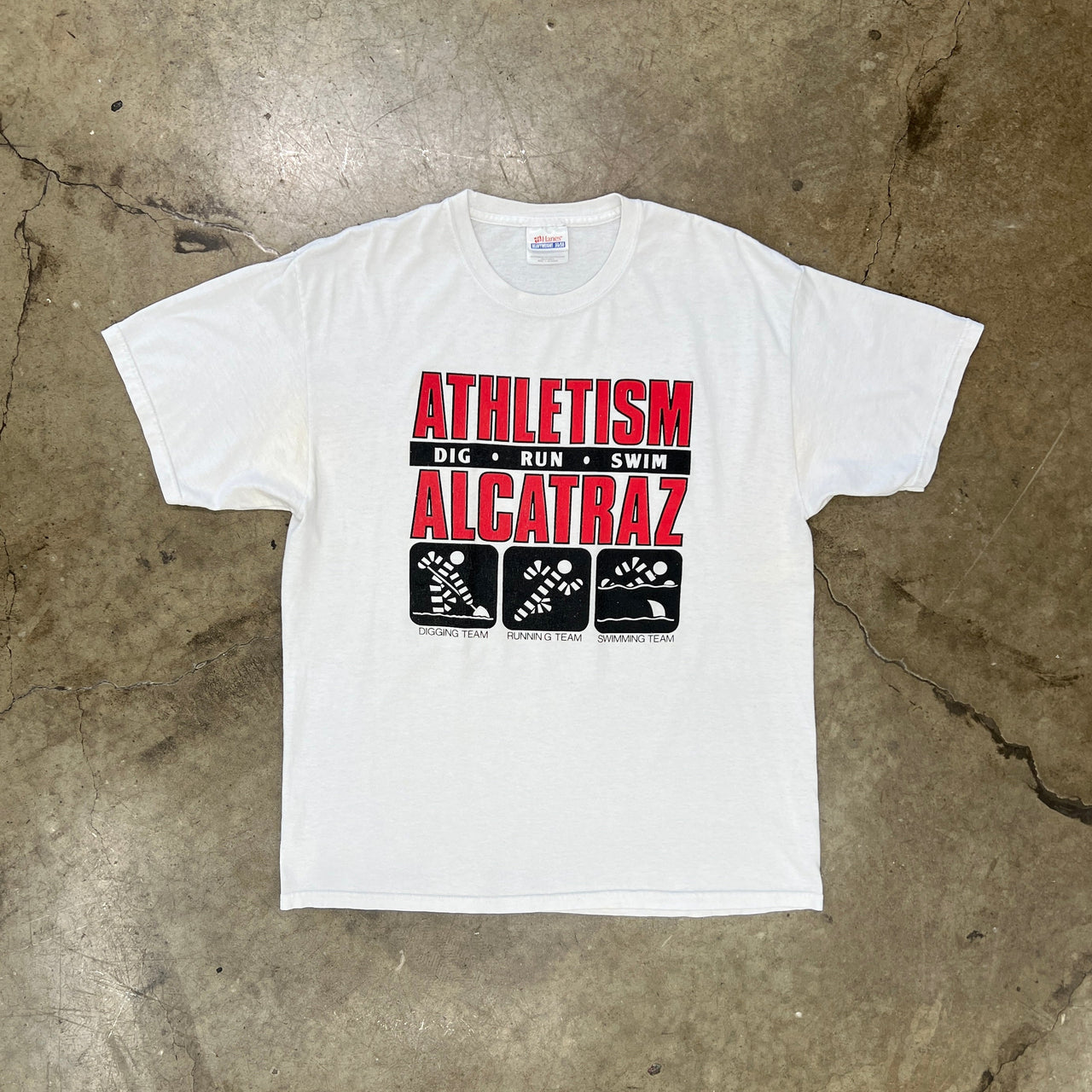 Athletism Alcatraz Dig Run Swim Prison Escape Tee