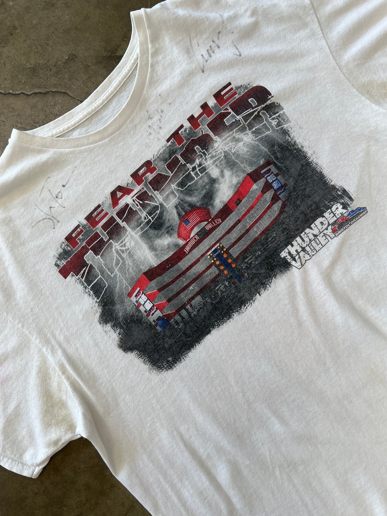 Fear the Thunder Bristol Dragway Signatures Tee