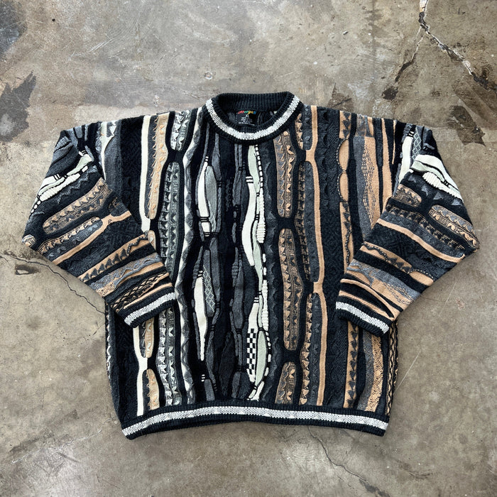 Bergati Coogi Style 90s Knit Vertical Sweater