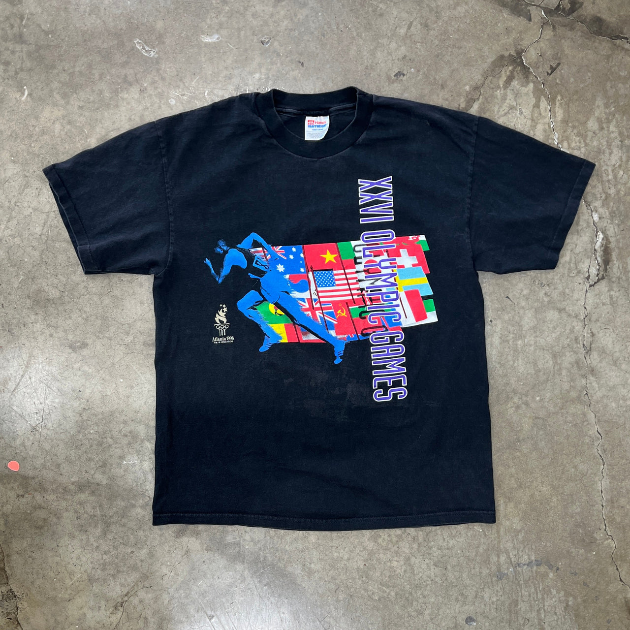 1996 90s Olympic Games Track Atlanta Single Stitch Tee