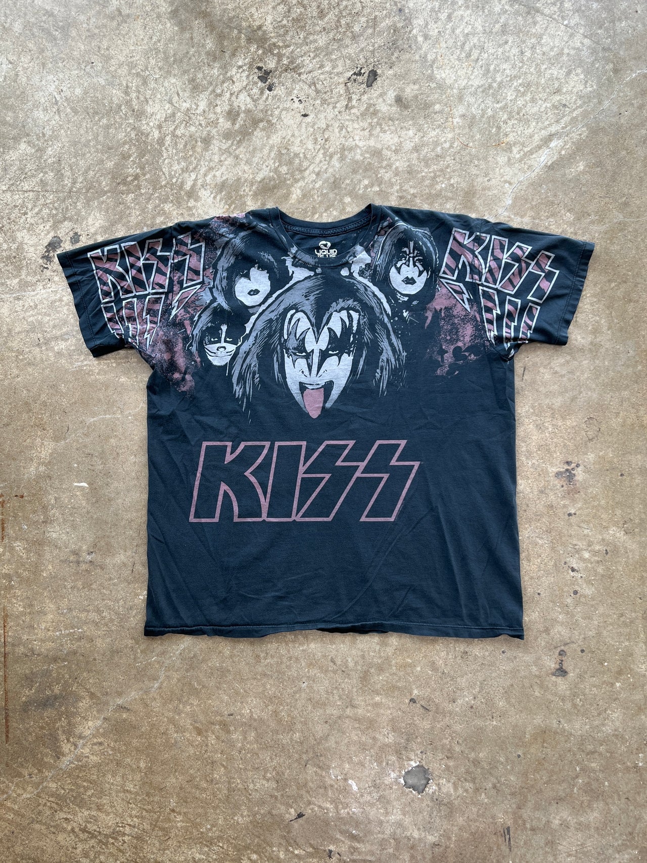 Kiss Gene Simmons Band Liquid Blue Tee