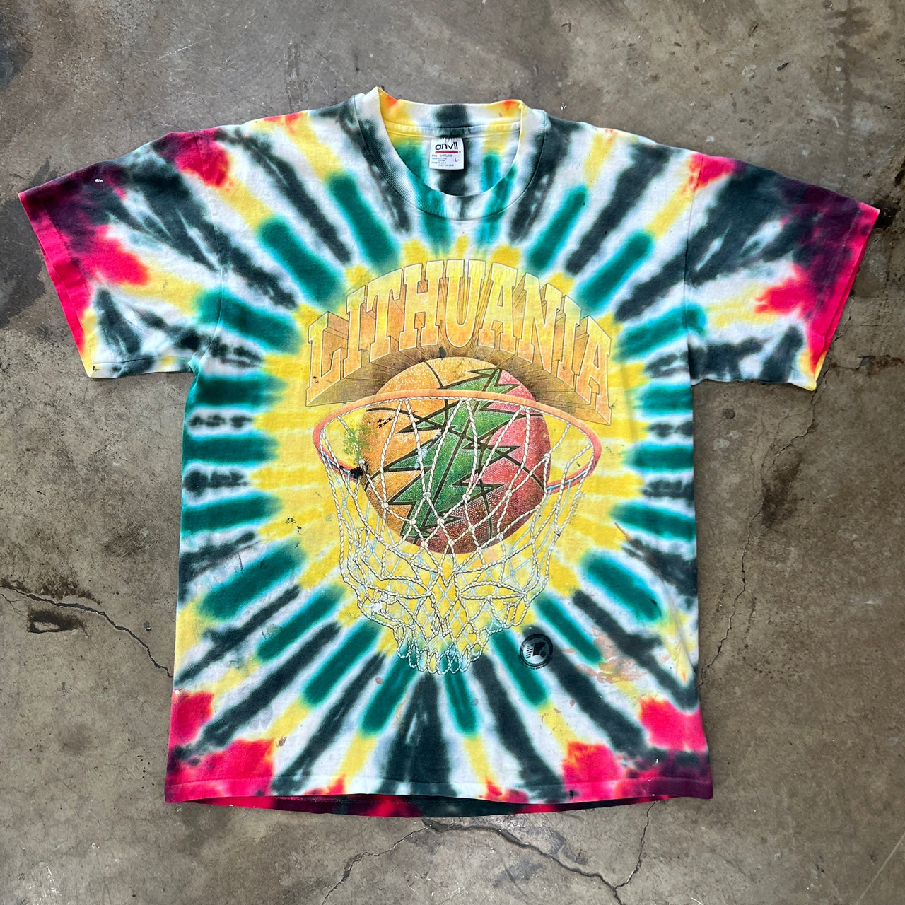1996 Lithuanian National Basketball Olympics Grateful Dead Tee