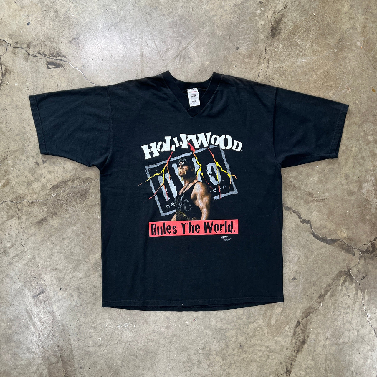 1998 Hulk Hogan Hollywood Rules the World NWO Vneck