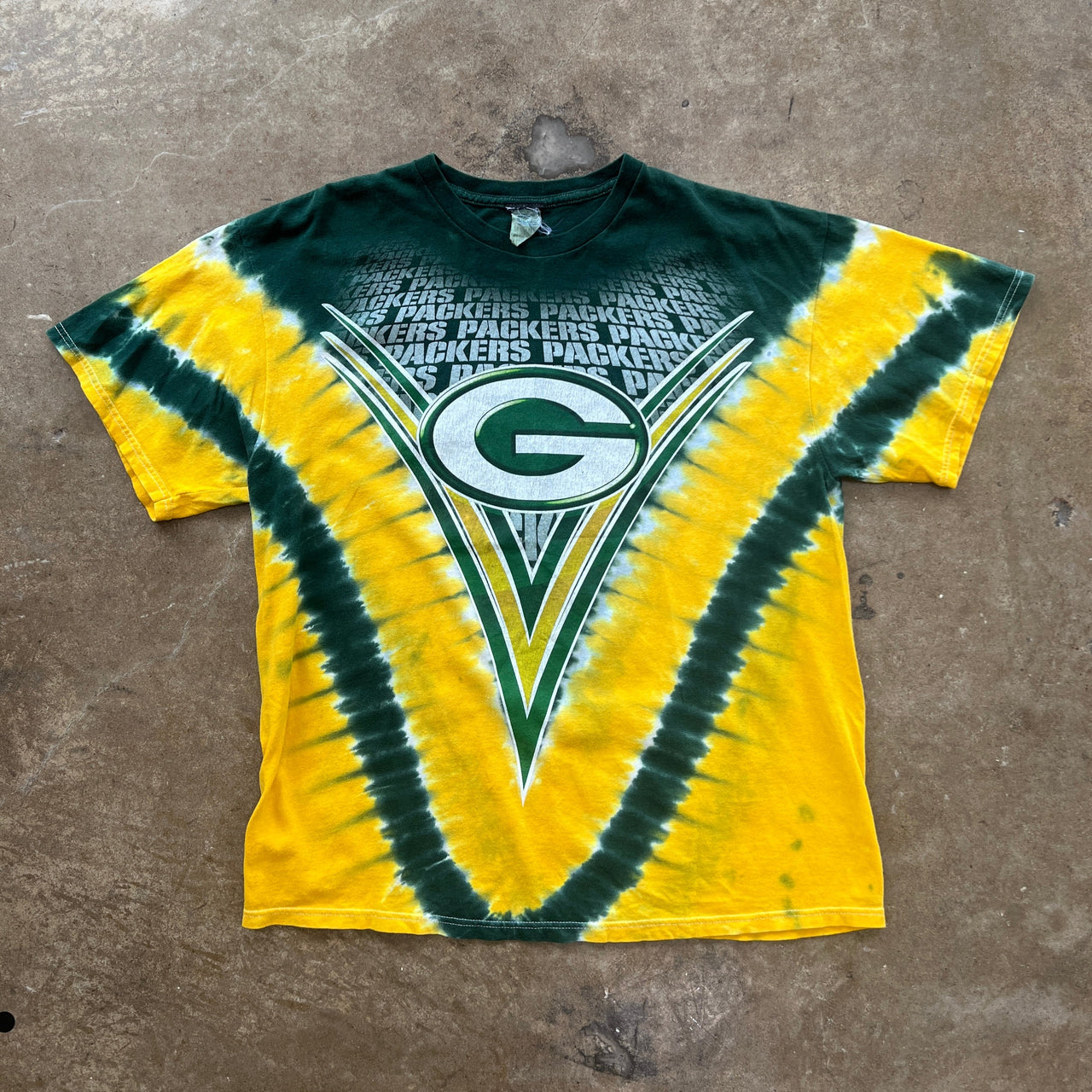 NFL Y2K Green Bay Packers Tie Dyed Tee