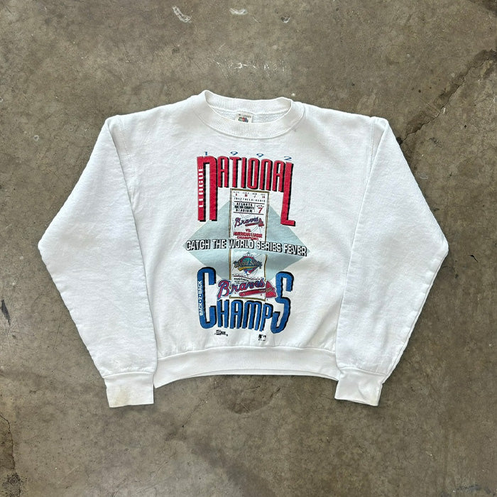 1992 National League Atlanta Braves Champs Back to Back Crewneck