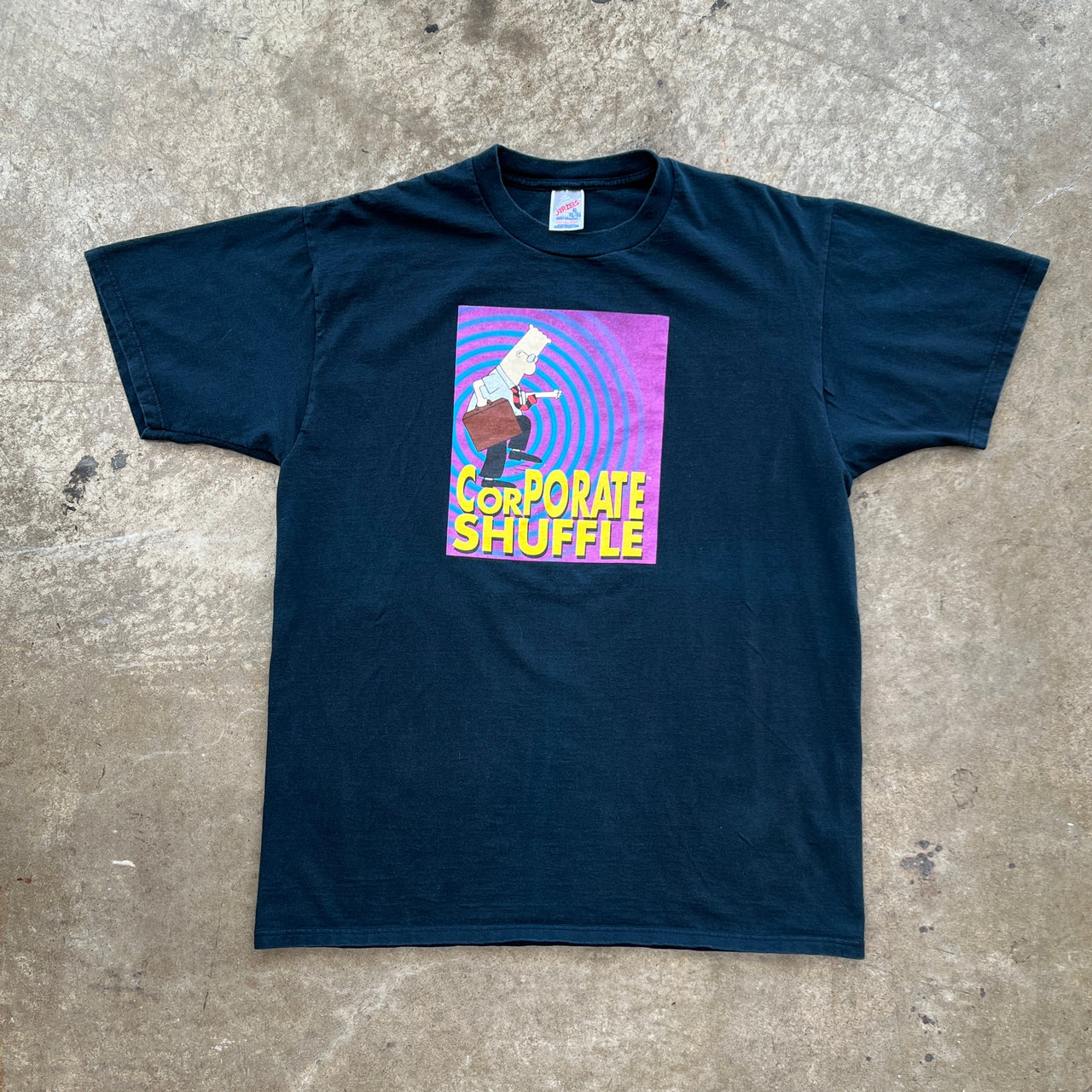 Dilbert Comic Cartoon Tech Corporate Shuffle Tee