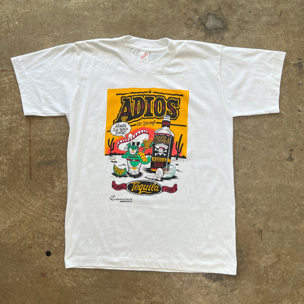 Cancun Mexico Adios Tequila Dan Eli Adios Stitch Tee
