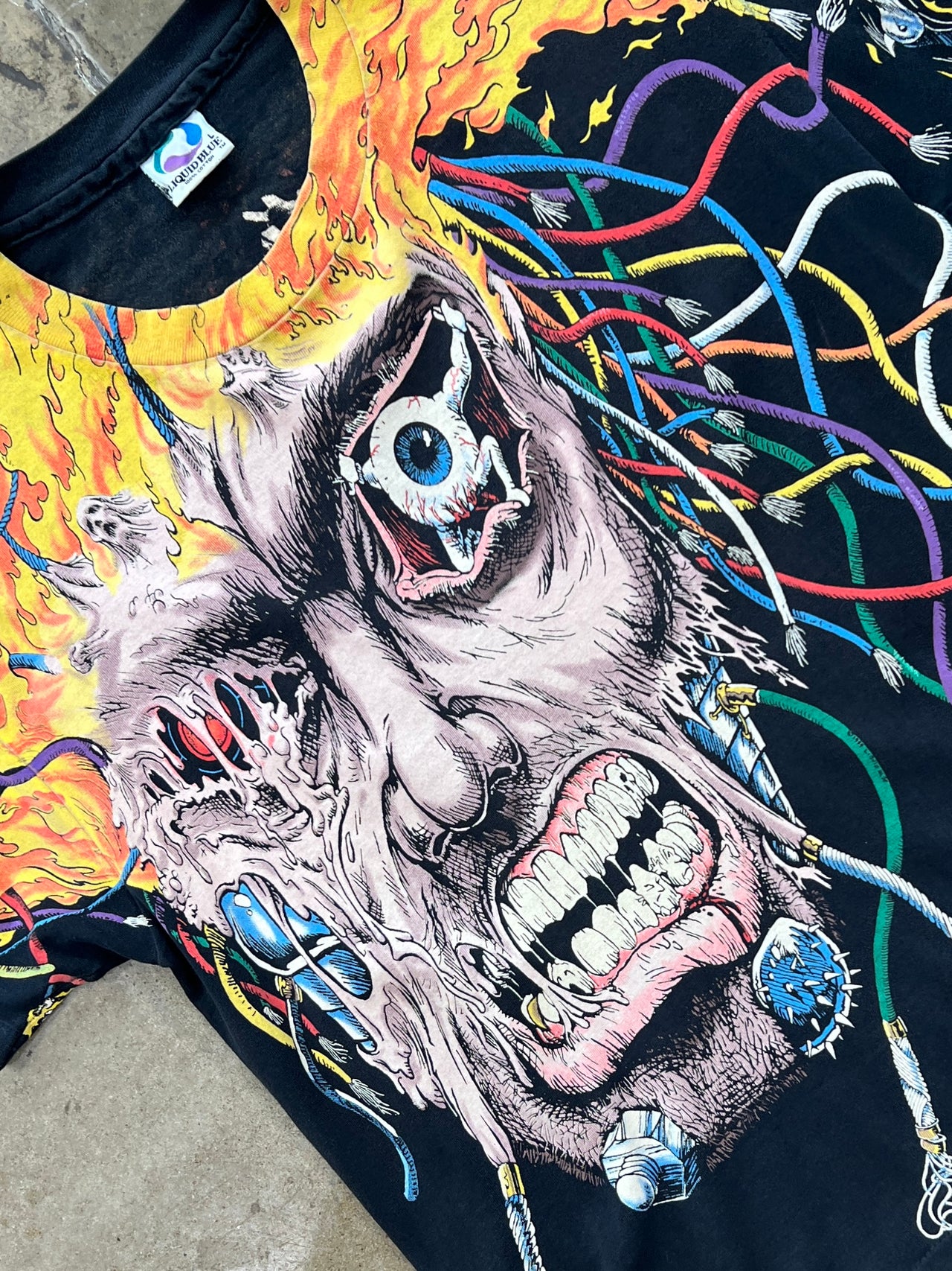 1994 Liquid Blue AOP Overload Wolverine Weapon X Tee