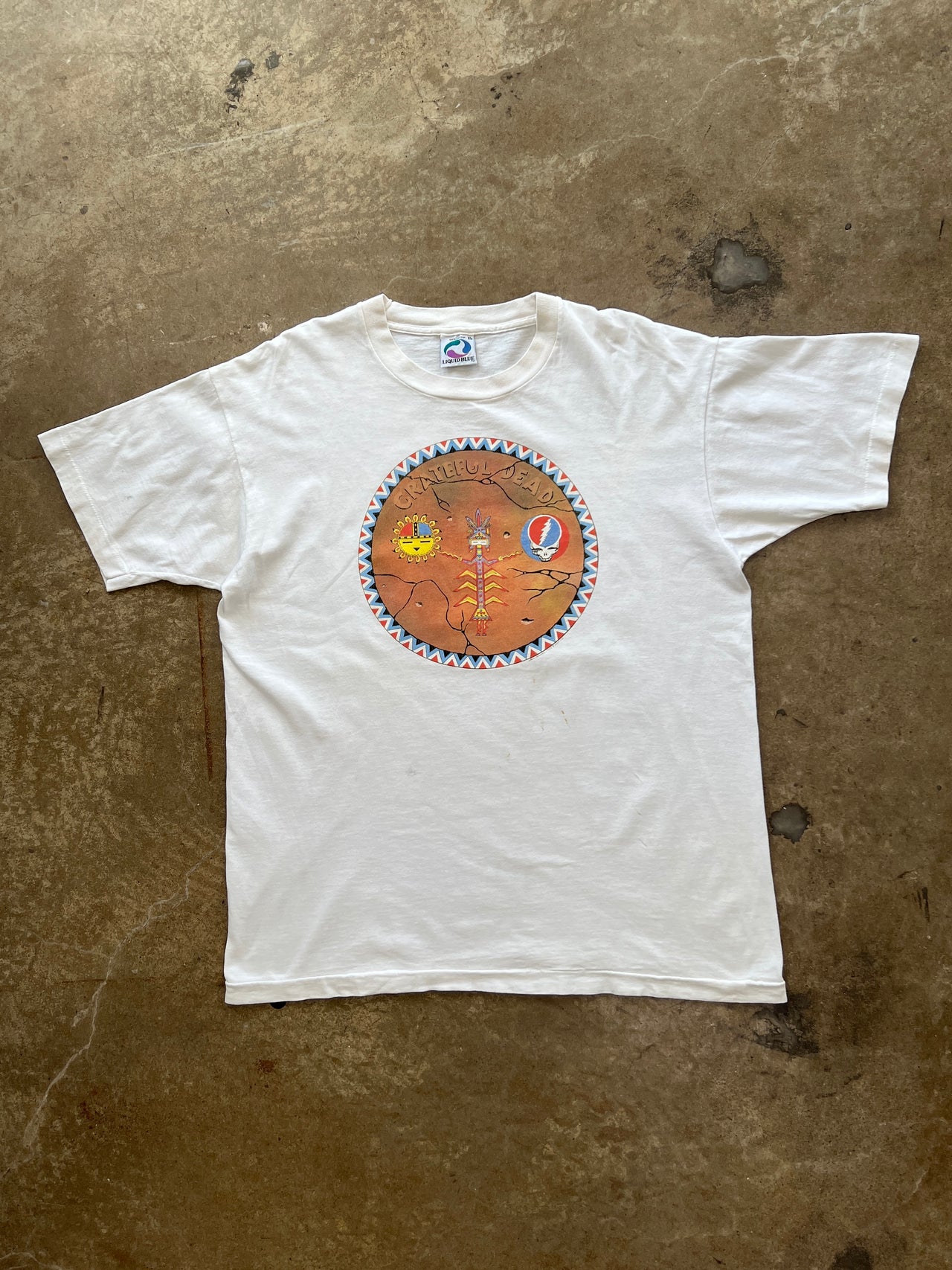 1992 Grateful Dead Native Liquid Blue Tee
