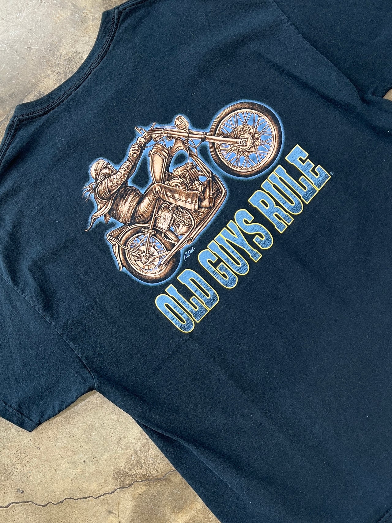 Old Guys Rule Motorcycle Biker Tee