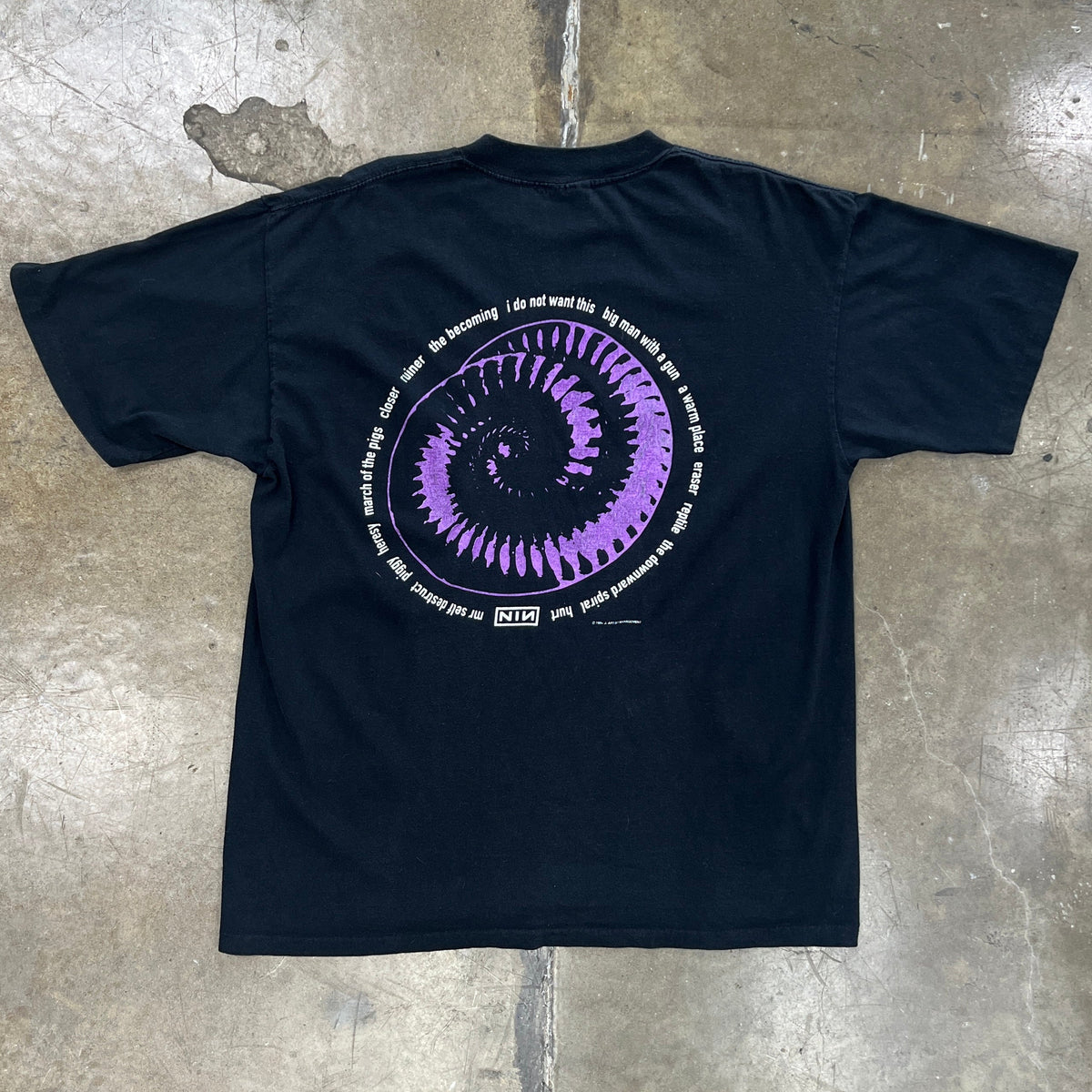 1994 Nine Inch Nails NIN The Downward Spiral Band Tee