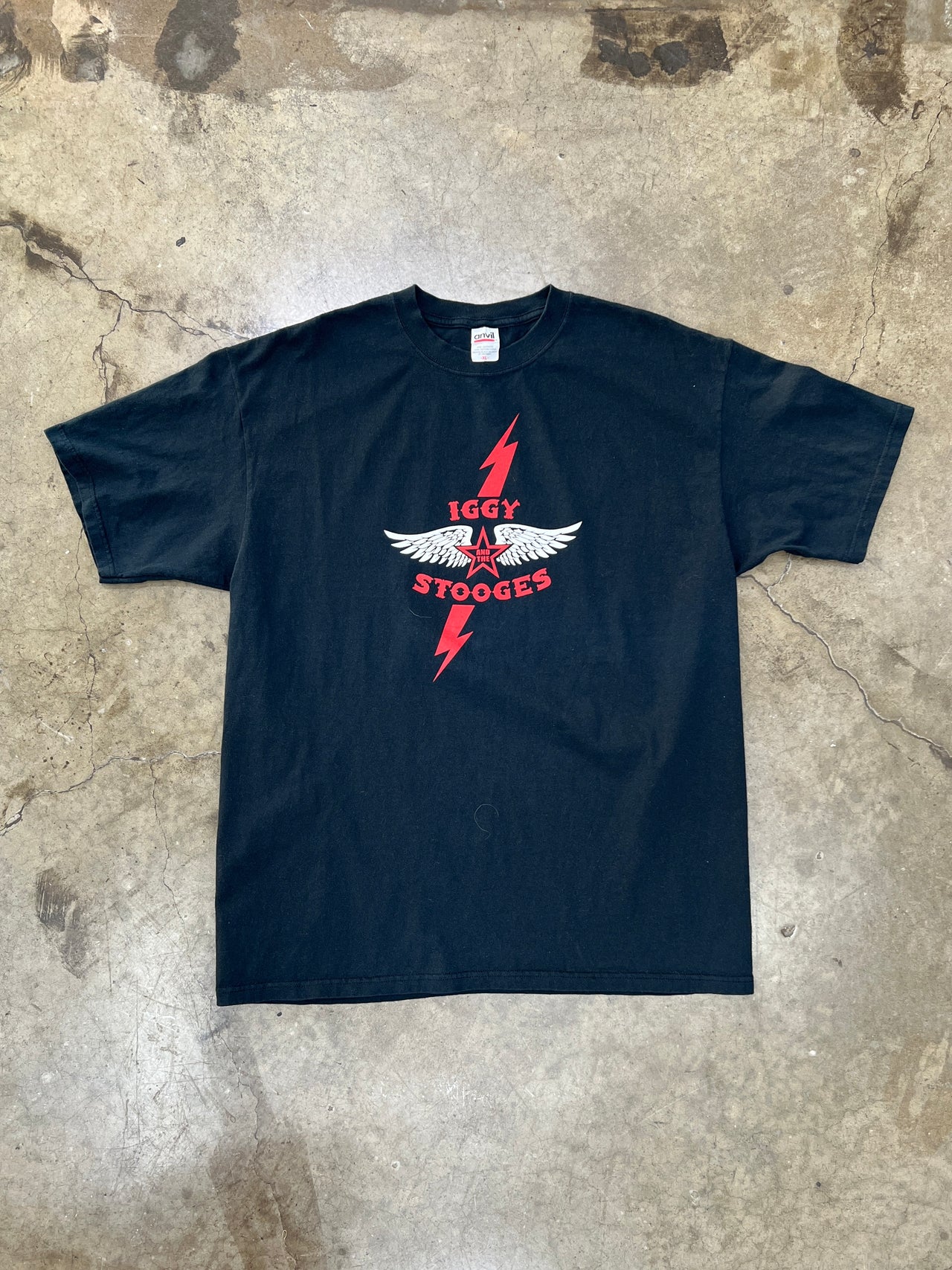2010 Iggy and The Stooges Lightning Bolt Band Tee