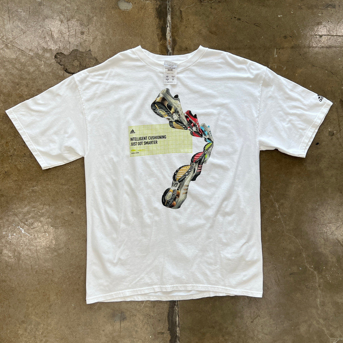 Y2K 2000s Adidas Intelligent Cushioning Soccer Tee