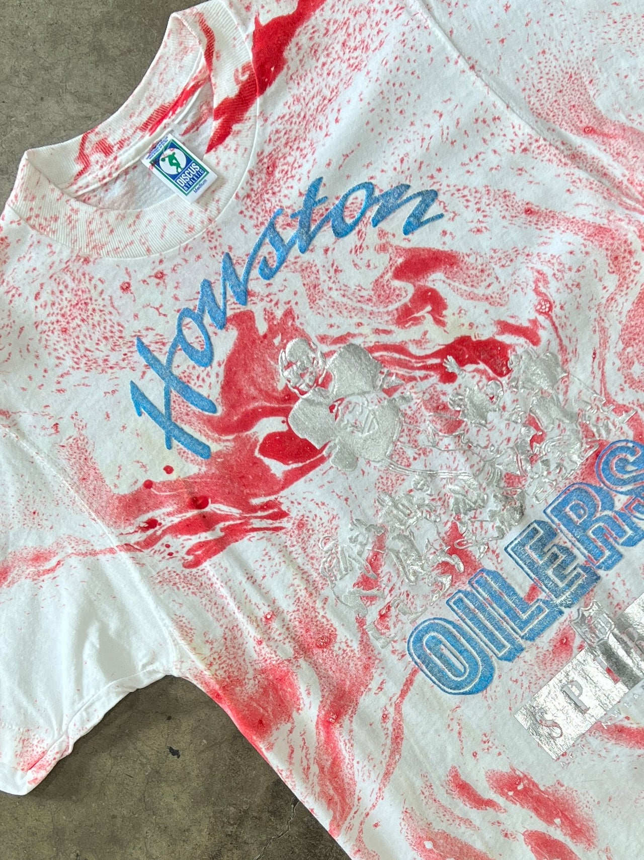 80s Houston Oilers Spirit Womens Single Stitch Tee