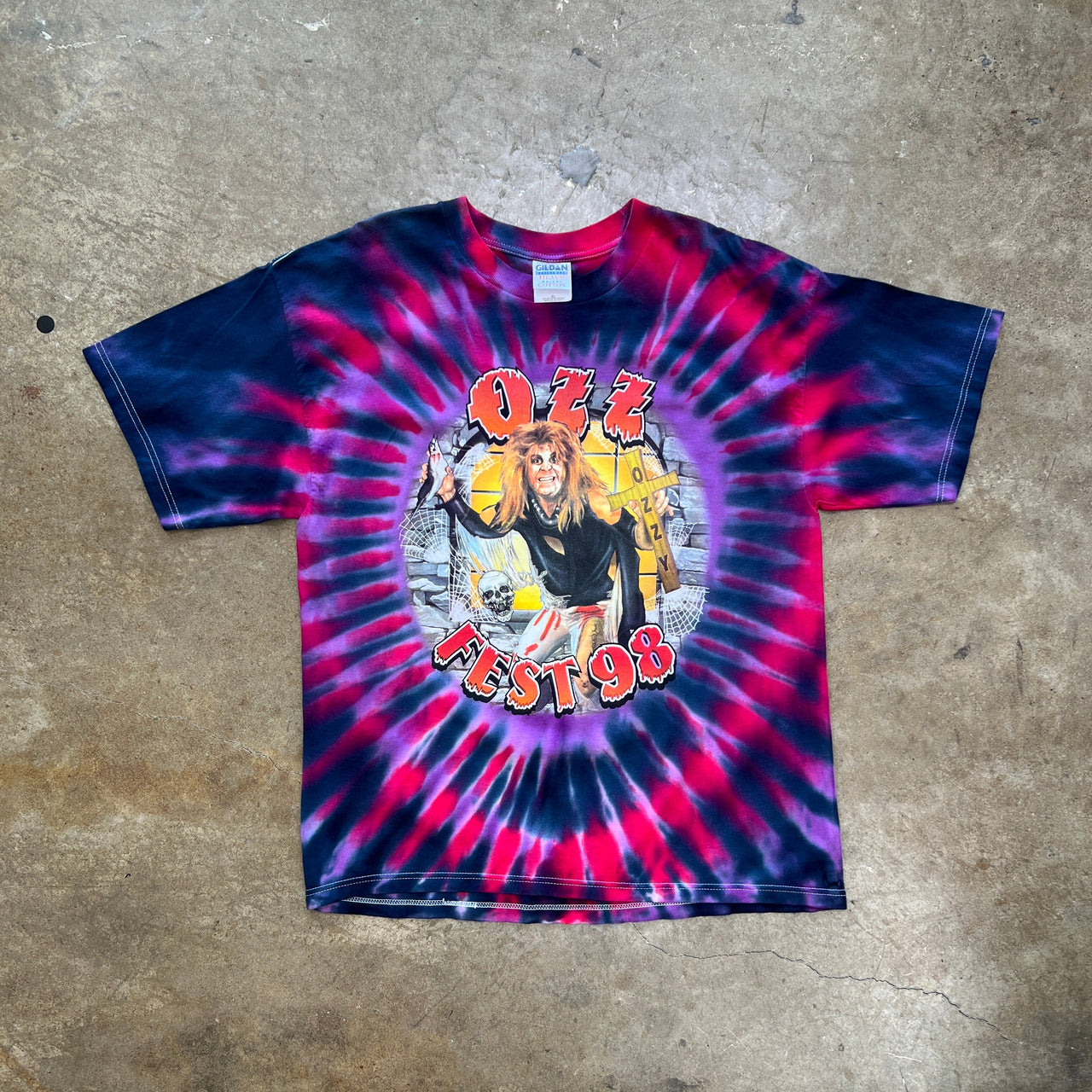 1999 90s Ozzy Osbourne Ozzfest Tie Dyed Tee