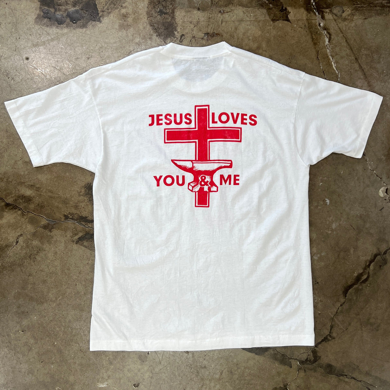 1994 Crusade Jesus Loves You & Me Cross Religious Tee