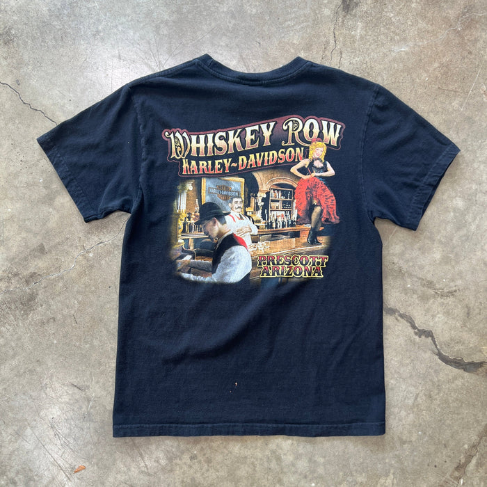 Harley Davidson Whiskey Row American Flag Eagle Tee