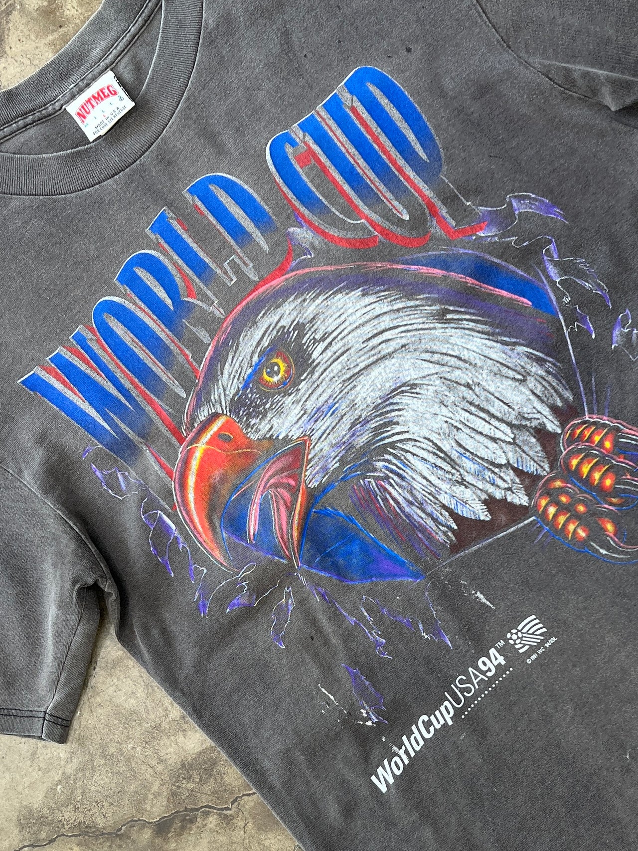 1994 USA America World Cup Soccer Eagle Nutmeg Tee