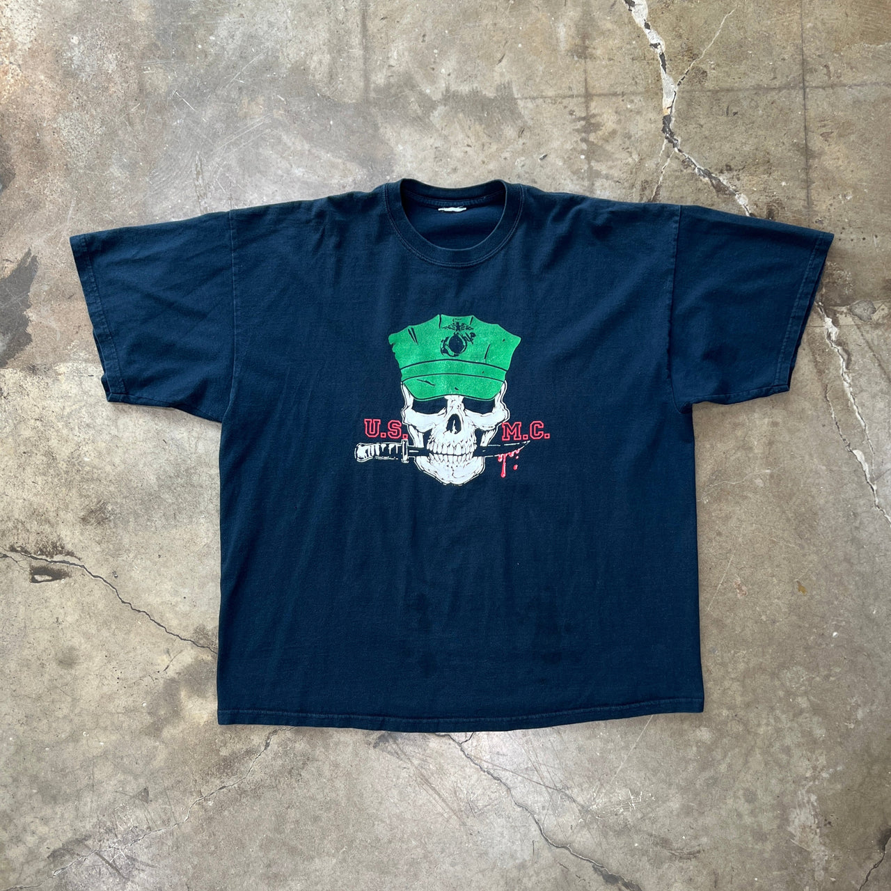 US Marine Corps Knife Skull Tee