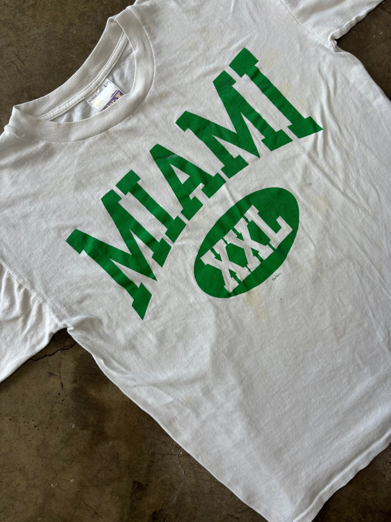 Miami Varsity Tee Single Stitch Large