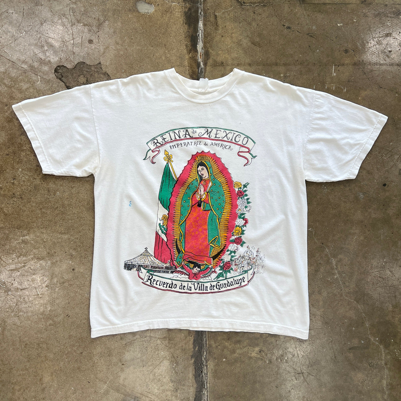 Reina de Mexico Virgin Mary Guadalupe Jesus Religious Tee