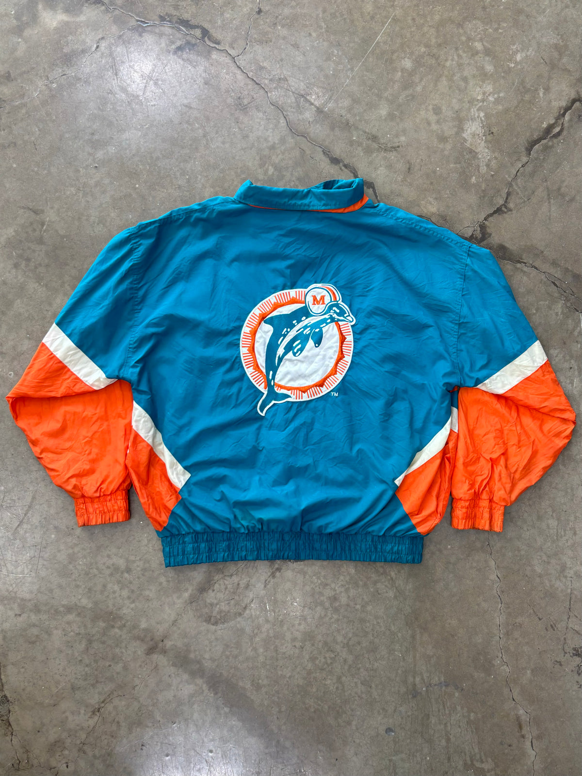 Vintage NFL Game Day Miami Dolphins Logo 7 Windbreaker XL