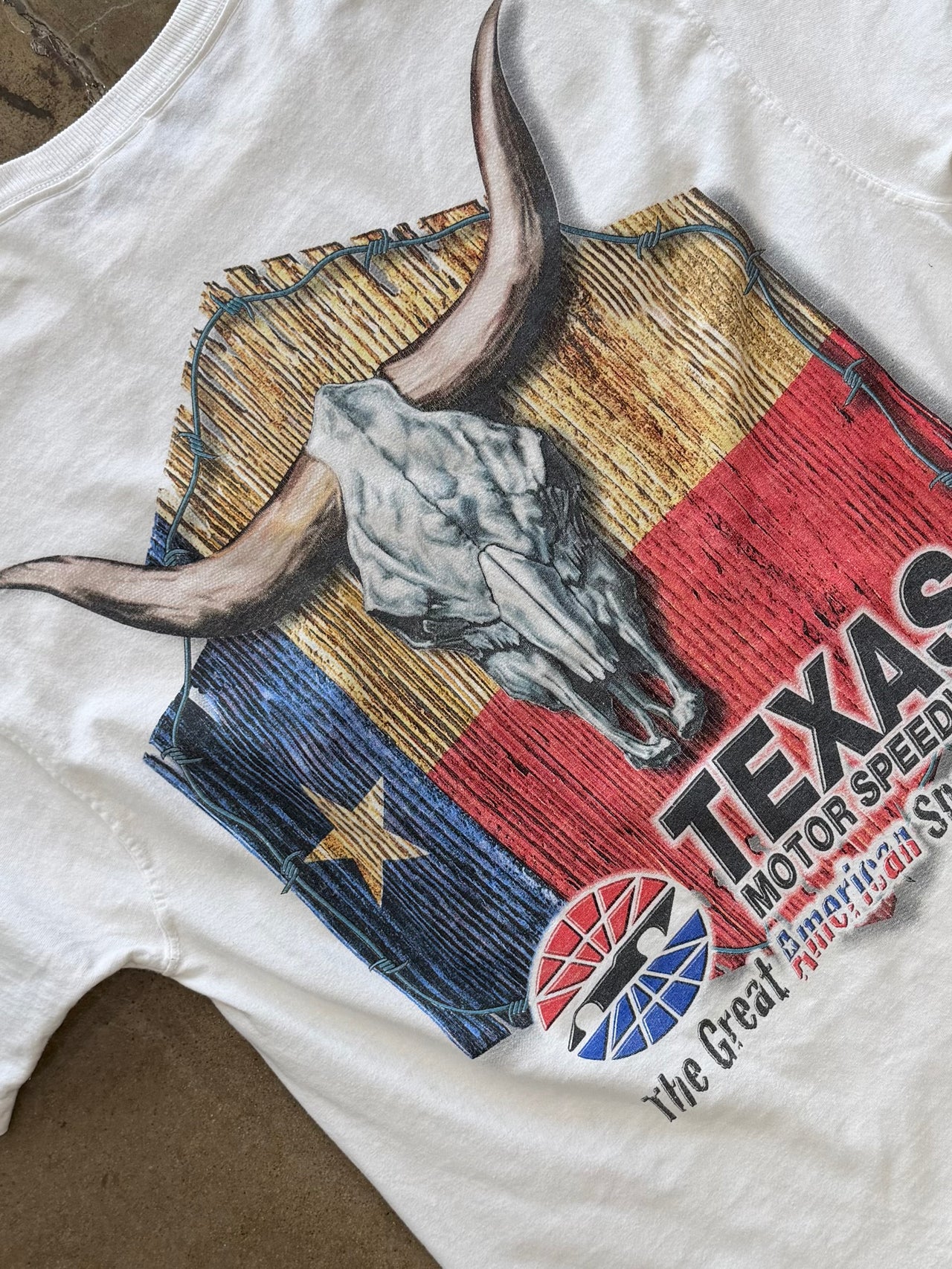 Texas Motor Speedway Longhorns Texas Flag Racing Tee