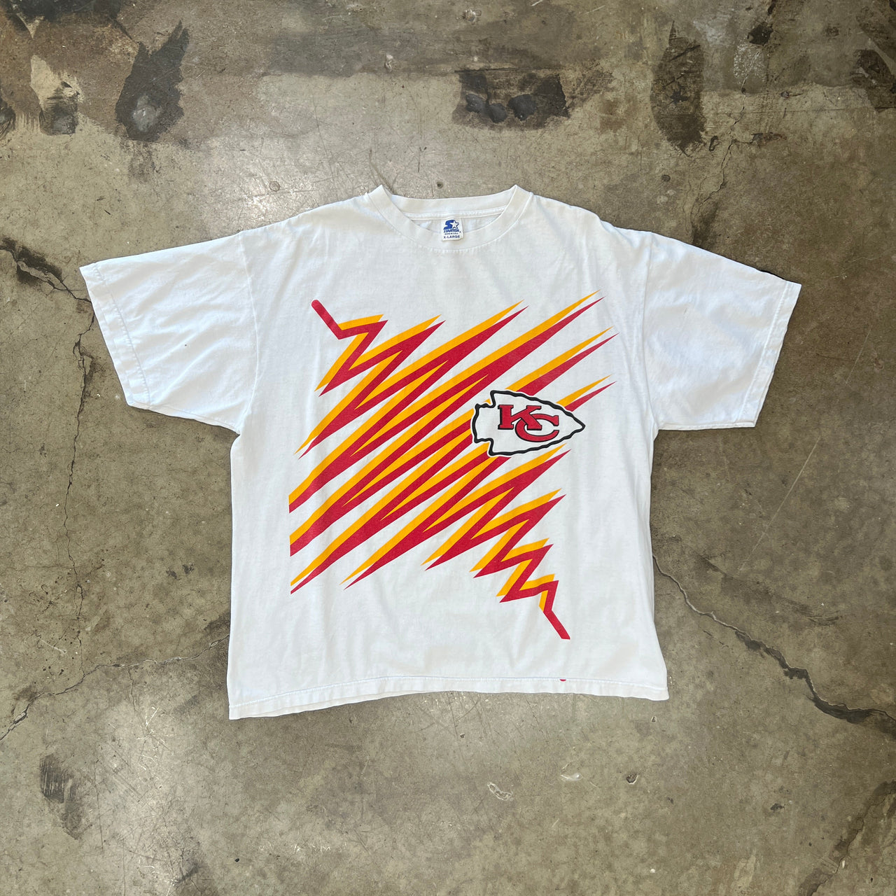 90s Starter NFL Kansas City Chiefs Football Shockwave Tee