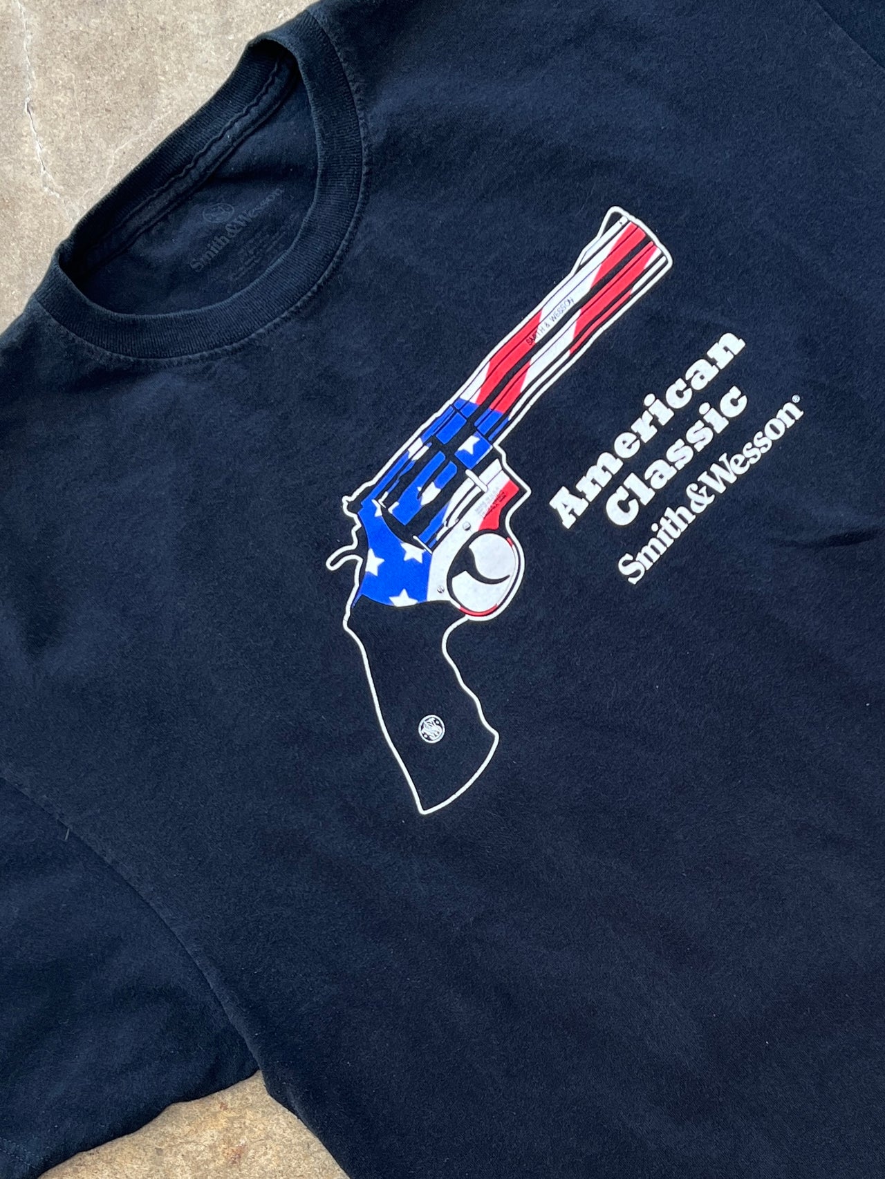 Smith & Wesson American Classic Gun American Flag Tee