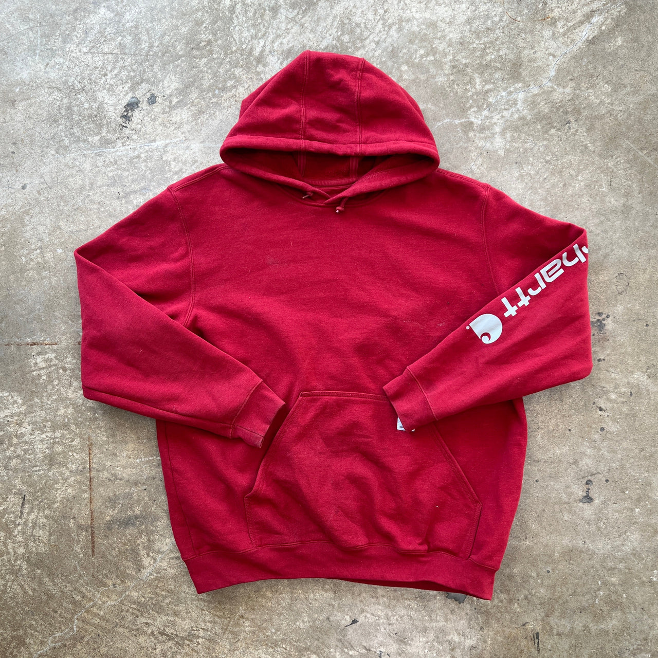 Carhartt Sleeve Branded Red Hoodie