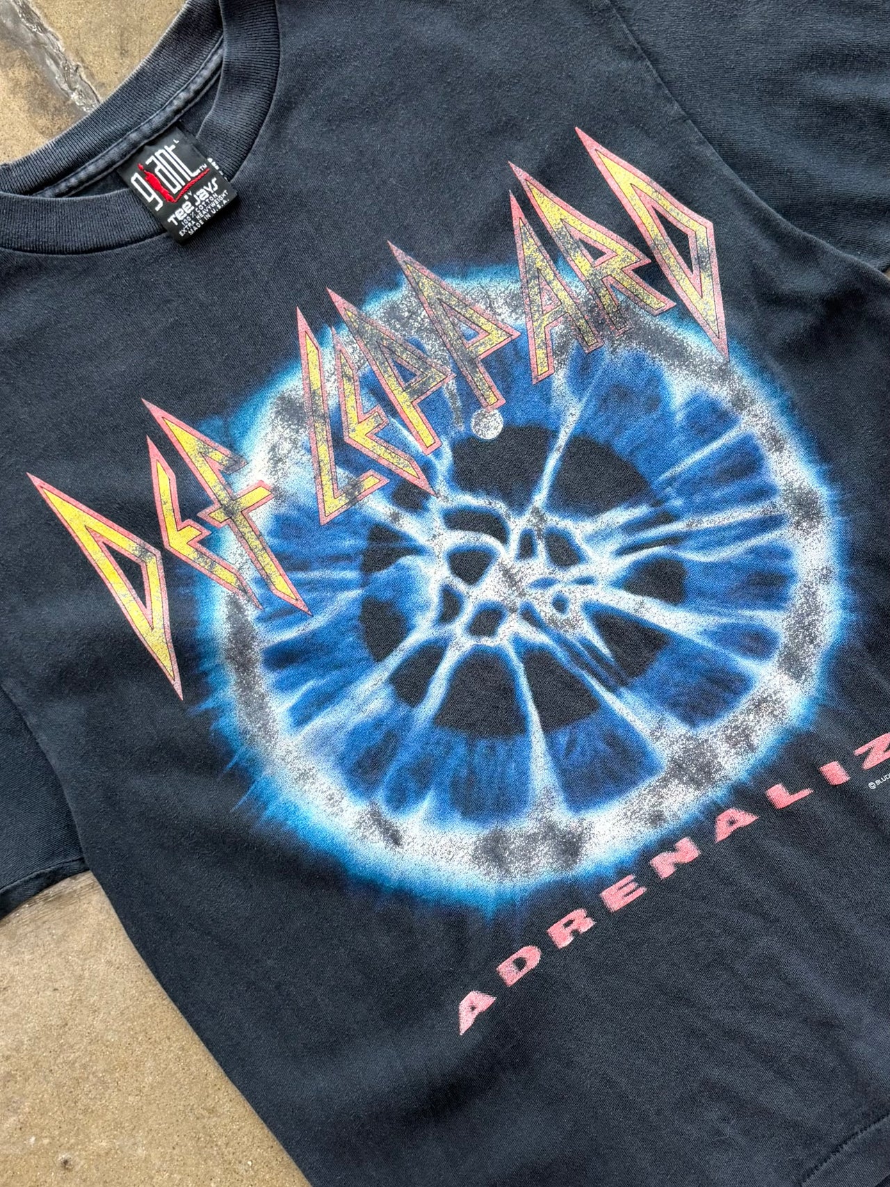 1992 Def Leppard Adrenalize Tour Band Faded Tee