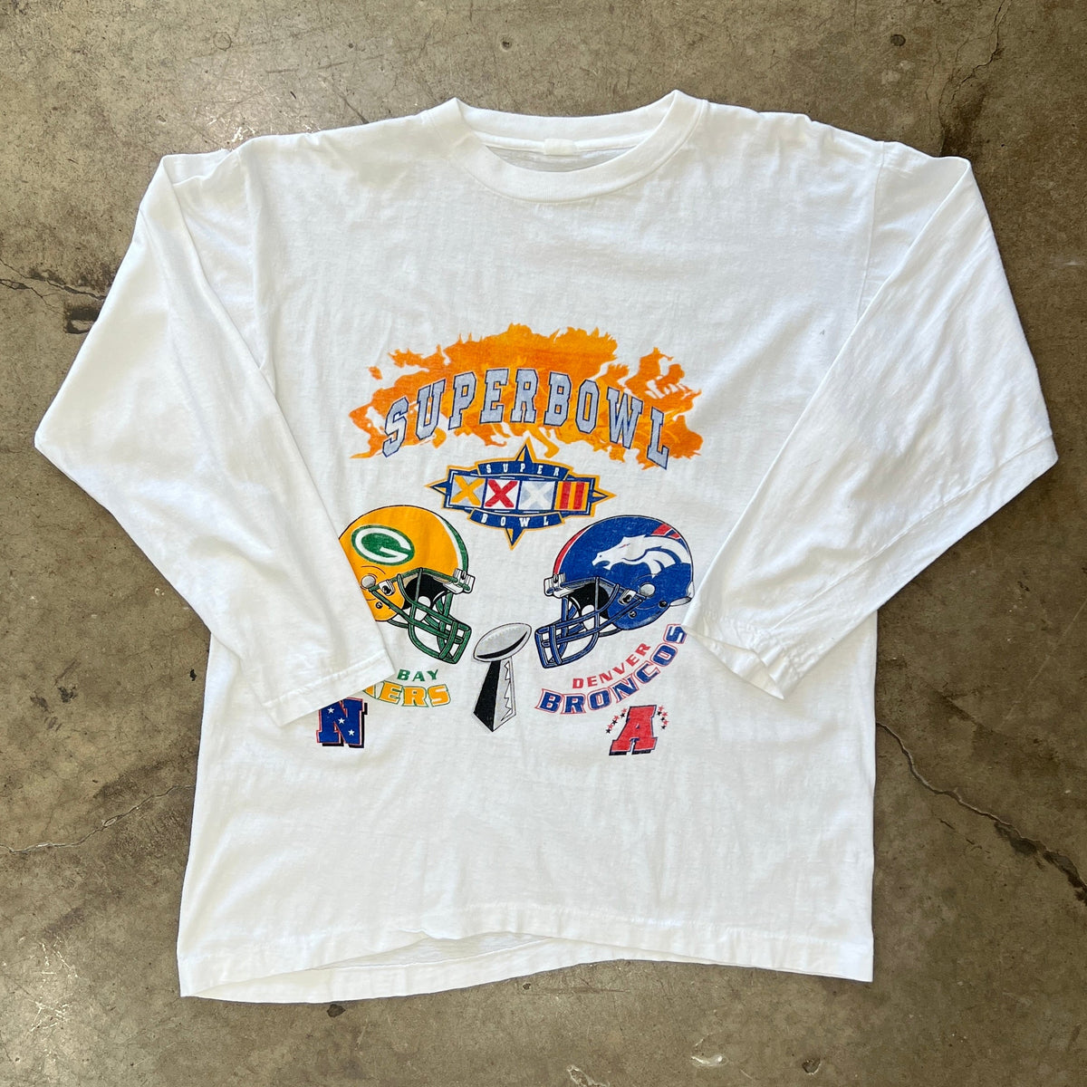 Super Bowl XXXII Green Packers Denver Broncos Tee
