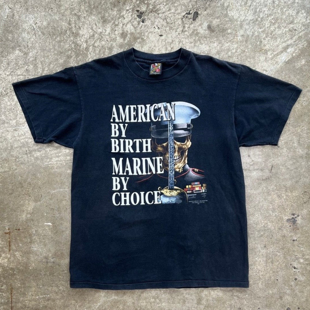 1993 Marine 3D Emblem Single Stitch Tee