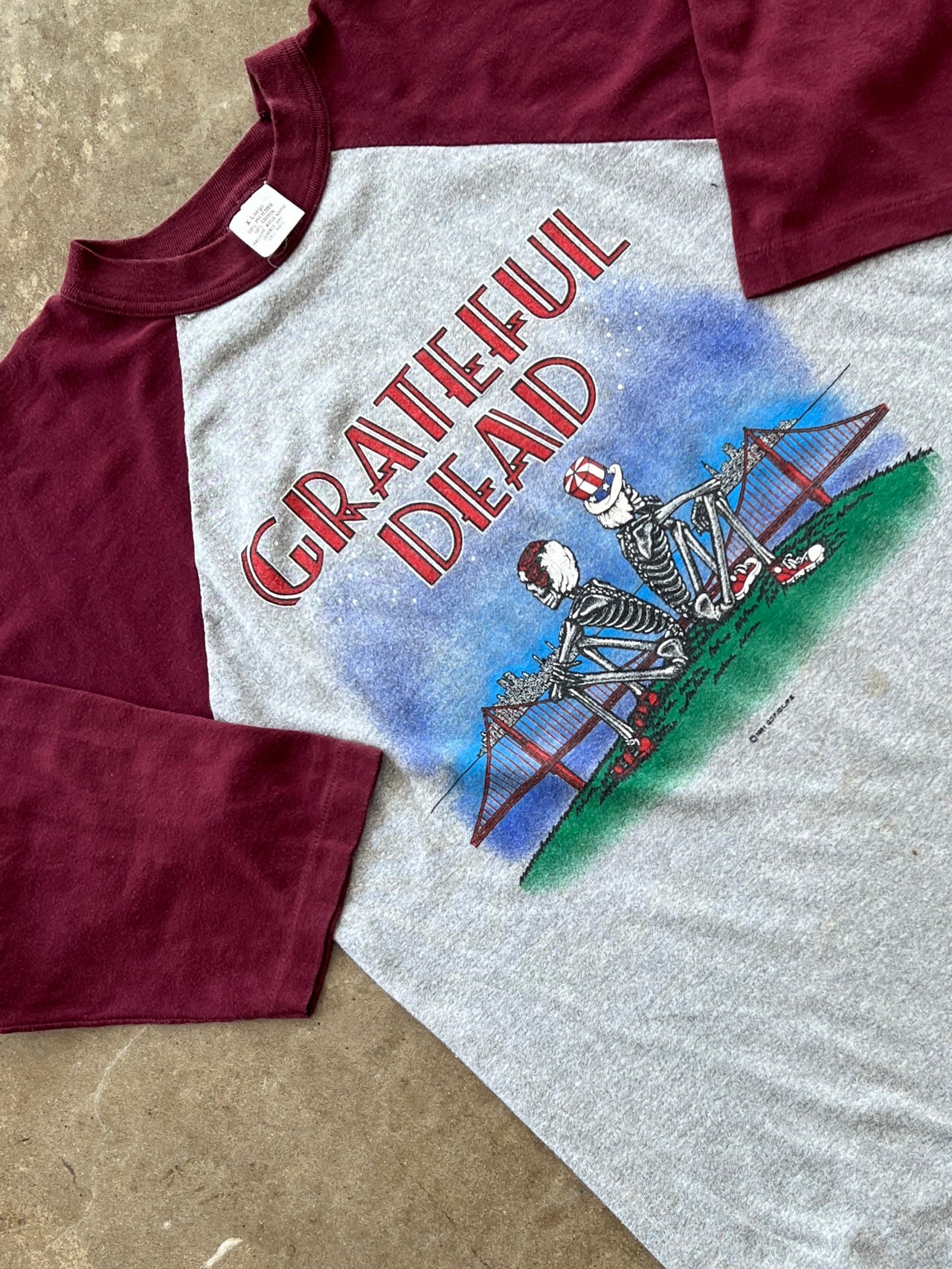 80s 1981 Grateful Dead Oakland Auditorium San Fransico Quarter Sleeve Single Stitch