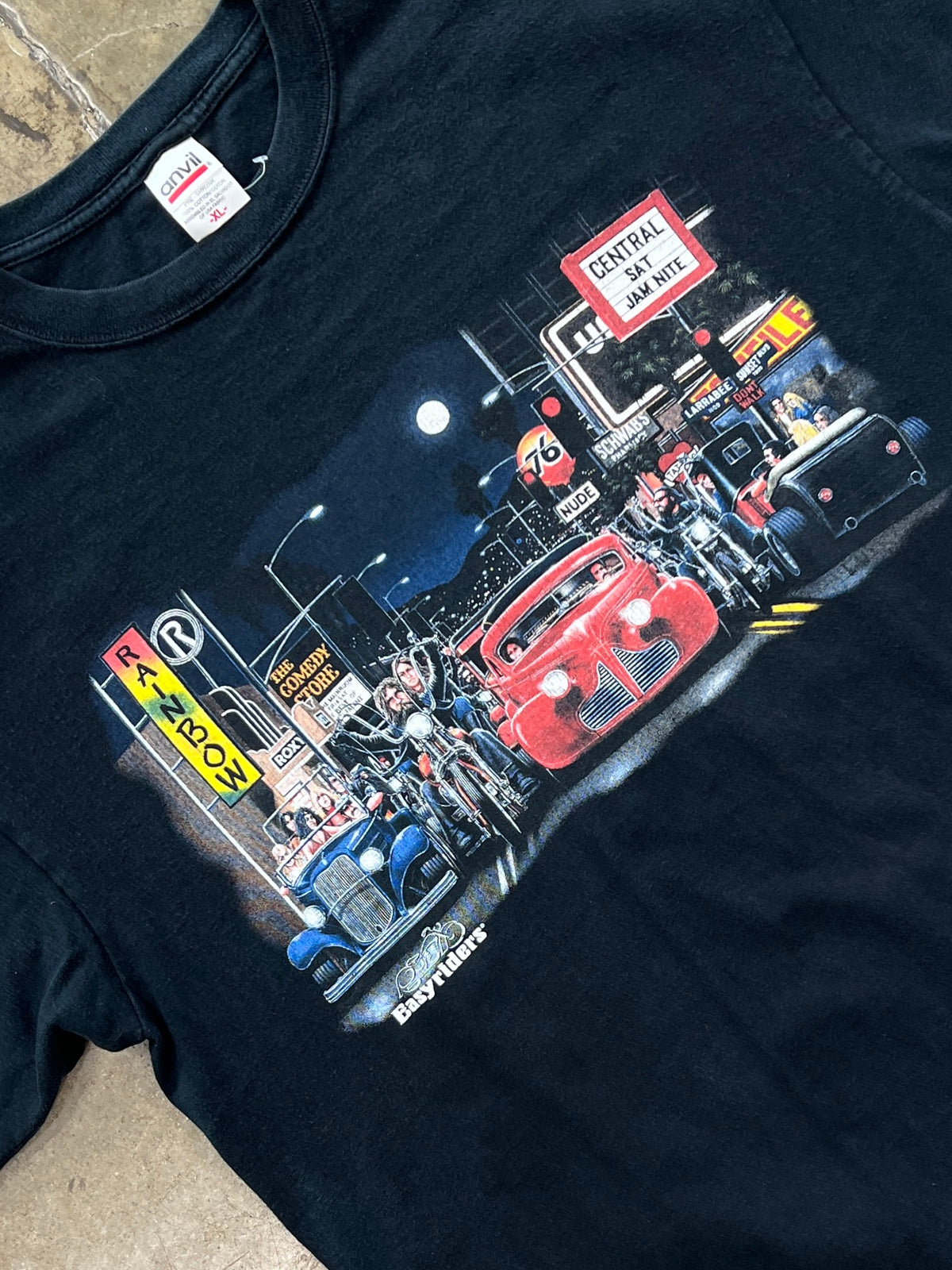 90s Easyriders Sunset Boulevard Ohio Chrome Motorcycle Tee