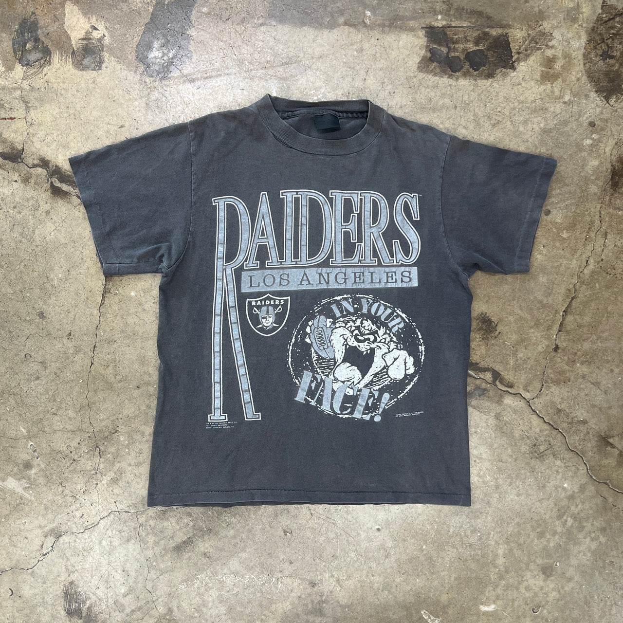 1991 Los Angeles Raiders Looney Tunes Taz Tee