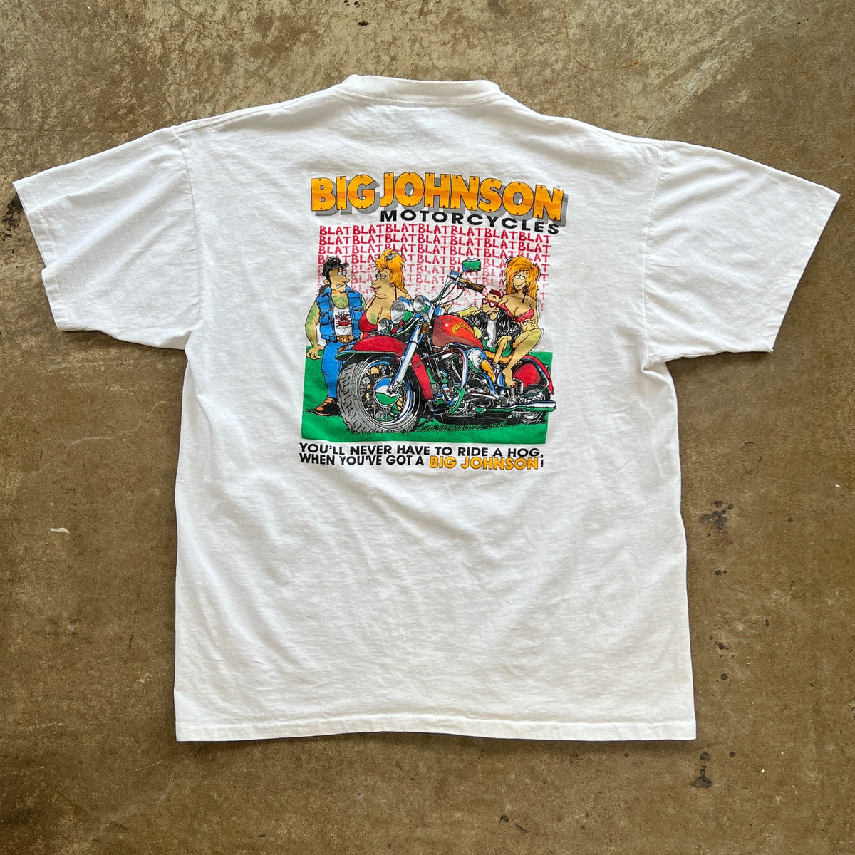 Big Johnsons Motorcycles Feel the Power Single Stitch Tee