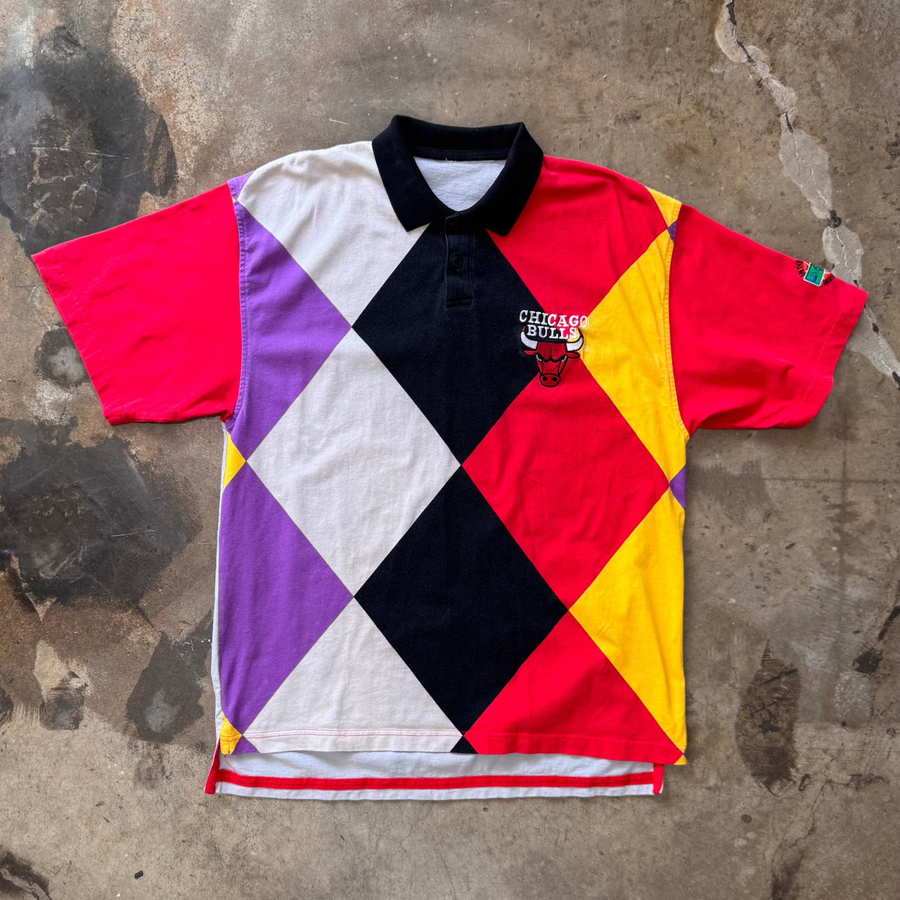 90s NBA Chicago Bulls In The Paint Basketball Gear Polo