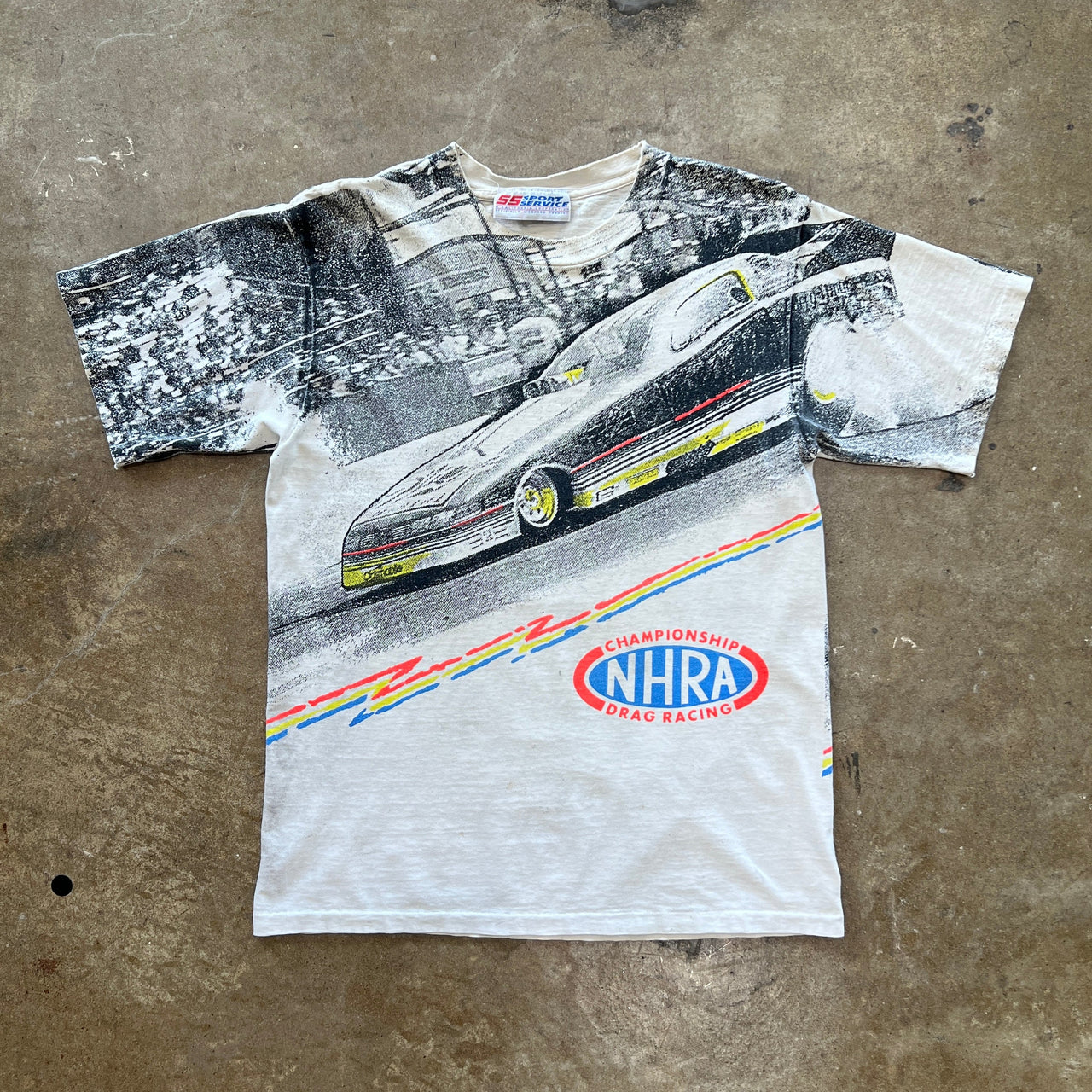 AOP 80s NHRA Championship Drag Racing Single Stitch Tee