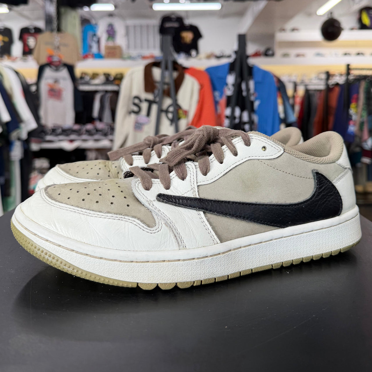 Jordan 1 Low Golf Travis Scott Neutral Olive (2023)