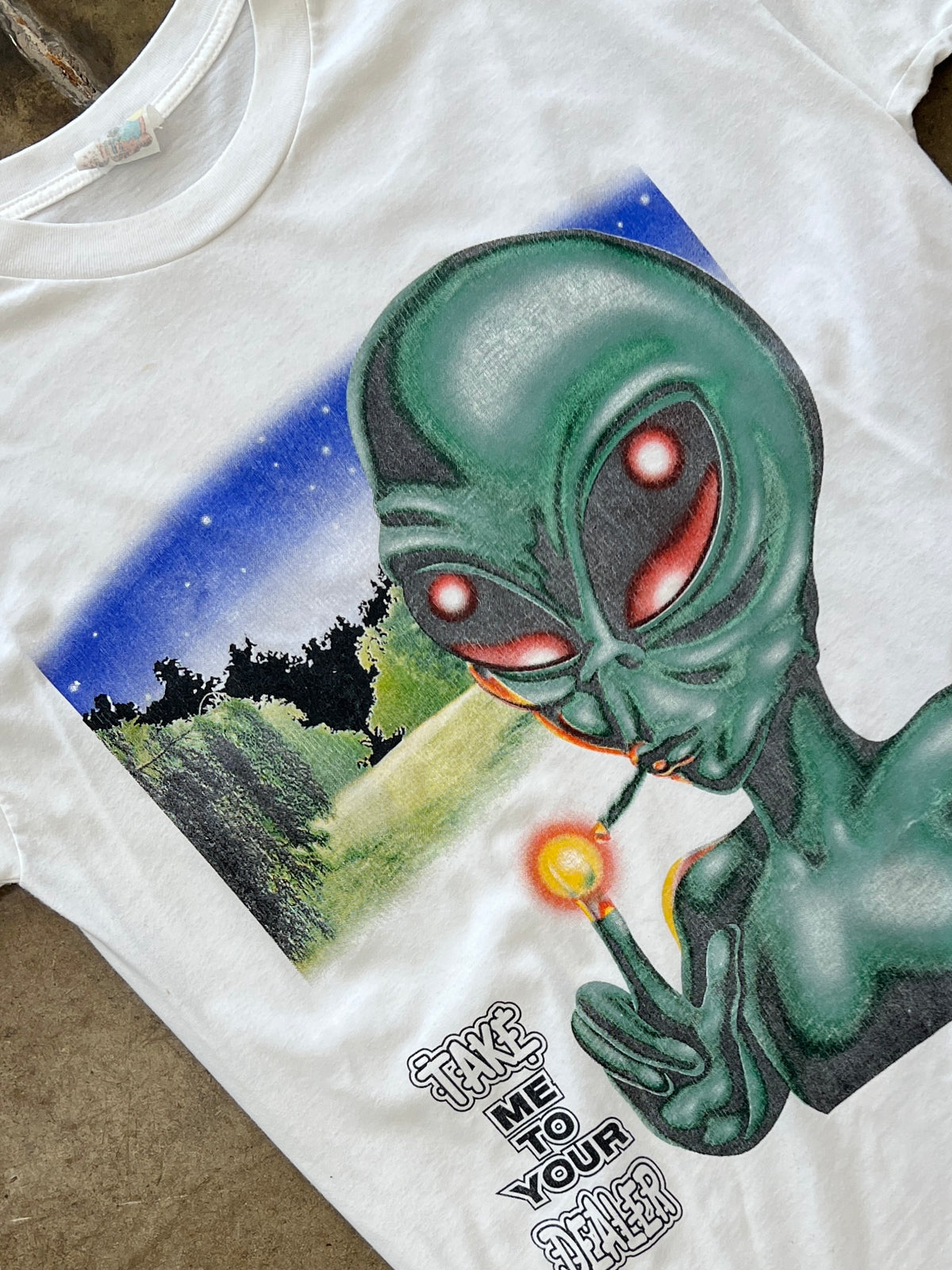 Alien Take Me to Your Dealer Drug Weed Stoner Tee