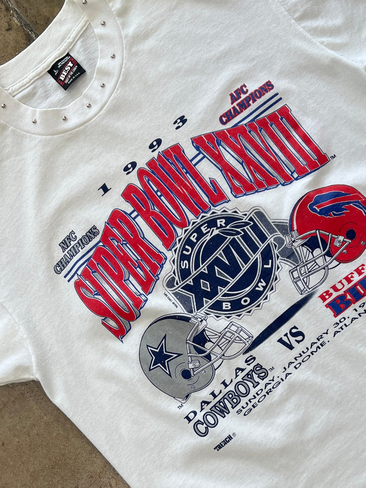 1993 Super Bowl XXVIII Dallas Cowboys Buffalo Bills Tee