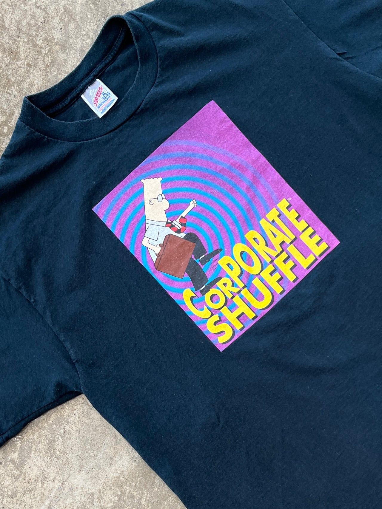 Dilbert Comic Cartoon Tech Corporate Shuffle Tee